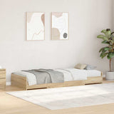 Bed Frame with Headboard Sonoma Oak 75 x 190 cm Engineered Wood 3335255