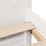 Bookcase Bed without Mattress White 150x200cm King Size Solid Wood Pine 3322440