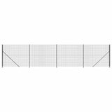 Wire Mesh Fence with Flange Anthracite 2.2x10 m 154295
