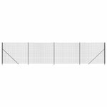 Wire Mesh Fence with Flange Anthracite 2.2x10 m 154295