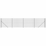 Wire Mesh Fence with Flange Anthracite 2.2x10 m 154295