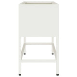 Raised Garden Planter White 60 x 26 x 45 cm Steel 865884