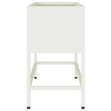 Raised Garden Planter White 60 x 26 x 48 cm Steel 865884