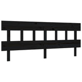 Bed Frame without Mattress Black 200x200 cm Solid Wood Pine 3193360