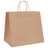 Paper Bags 250 pcs with Handles Brown 32x22x28 cm 4101596