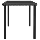 Outdoor Dining Set Black and Cream Poly rattan 7 Piece Set 3100410
