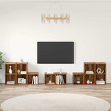 TV Cabinet Set Wall-mounted 8 pcs Old Wood Engineered Wood 3393273