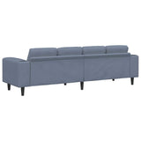 Fabric Sofa with Cushion Blue 208 cm Corduroy fabric 3335103