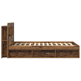 Bed Frame with Storage Old Wood 120 x 200 cm Engineered Wood 3433474