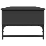 ZNTS Coffee Table Black 100x50x35 cm Engineered Wood and Metal 845391