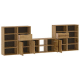 5 Piece TV Units with Storage ODDA Solid Wood Pine 3365370