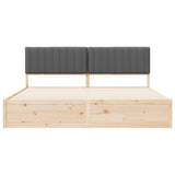 Bed Frame with Upholstered Headboard Dark Grey 200 x 200 cm 3398210