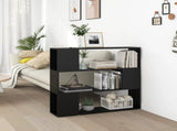 Book Cabinet Room Divider Black Engineered wood 100x24x94 cm 809180