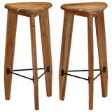 Bar Stools 2 pcs Solid Acacia Wood 246017