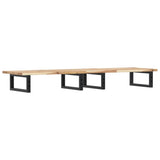 Basin Shelf Wall Mounted Steel and Solid Wood Acacia 3302681