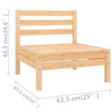 6 Piece Garden Lounge Set Solid Pinewood 3082537