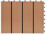 Decking Tile 22 pcs Teak 30 x 30 cm WPC 3444832