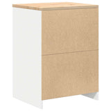 ZNTS Garage Storage Cabinet White 60x51x85 cm Solid Wood Pine 860598