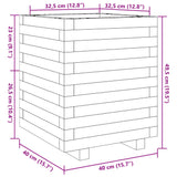 ZNTS Garden Planter 40x40x49.5 cm Solid Wood Pine 3282509