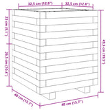 Garden Planter 40x40x49.5 cm Solid Wood Douglas 3282512
