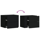 ZNTS Wall-mounted Bedside Cabinet Black 45x30x35 cm 848327