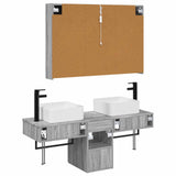 Bathroom Cabinet Set 4 pcs Grey Sonoma Engineered Wood 3406308