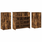 Reception Desk Smoked Oak 200x50x103.5 cm Engineered Wood 3324182