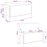 Storage Box Old Wood 100 x 40 x 49.5 cm Engineered Wood 8013684