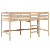 High Sleeper Bed without Mattress 90x190 cm Single Solid Wood Pine 3282058