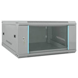 Network Cabinet with Storage Grey 60 x 60 x 35 cm Steel 42017636