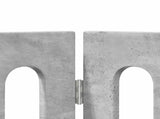 Folding Pet Fence 2 pcs Concrete Grey 100.5 x 38 x 70 cm 8005959