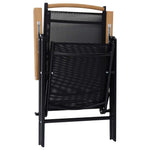 Folding Garden Chairs 4 pcs Aluminium and Textilene Black 41733