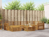 Sectional Sofa Set 7 pcs Natural Solid Acacia Wood 3375134
