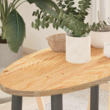 Table Top 80x40x2 cm Solid Wood Oak Oval 4009037