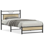 Bed Frame without Mattress Sonoma Oak 100x190 cm Engineered Wood 4106956