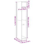 Wardrobe Concrete Grey 30x50x200 cm Engineered Wood 3307777