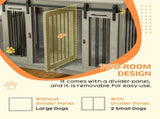Dog Crate Furniture for Large Dogs, Double Dog Cage for Small Dogs, with Divider - Grey T3398P376405