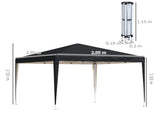 3 x 3M Garden Pop Up Gazebo Height Adjustable Marquee Party Tent Wedding Canopy with Carrying Bag, T3398P310867
