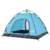 Camping Tent 3-Person Blue Quick Release 4004166