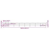Garden Fence with Spear Top Steel 1426x150 cm Black 277737