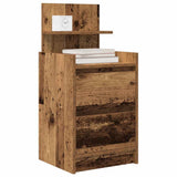 Bedside Cabinet with 2 Drawers Old Wood 38x34x80 cm 861369