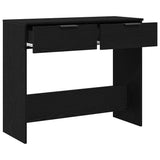 Console Table Black Oak 30 x 36 x 75 cm Engineered Wood 862769