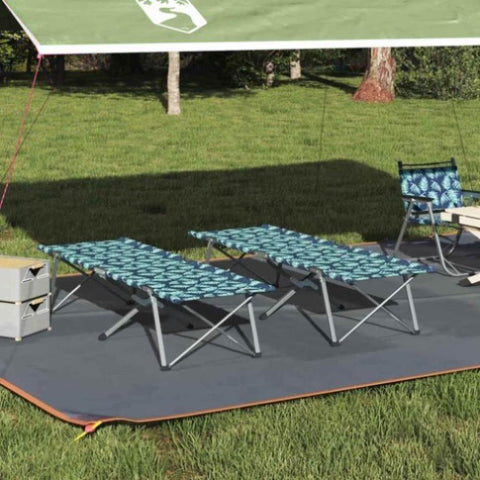 Folding Camping Bed Folding 2 pcs Leaf pattern 62 x 194 x 42 cm 42003127