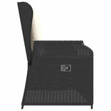 Garden Bench Black Poly Rattan 3394458