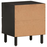 ZNTS Bedside Cabinet Black 40x33x46 cm Solid Wood Mango 356817