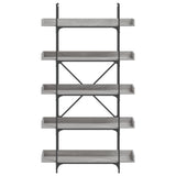 Bookcase 5-Tier Grey Sonoma 100x33x180.5 cm Engineered Wood 837700