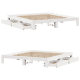 Bed Frame without Mattress White 180x200 cm Super King Solid Wood Pine 3308991