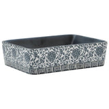 Countertop Basin Black and Blue Rectangular 46x35.5x13 cm Ceramic 155071