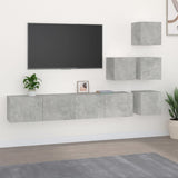 Wall-mounted TV Cabinet Concrete Grey Engineered Wood 3114577