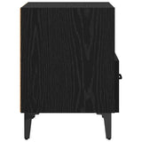 Bedside Cabinet with Drawer 2 pcs Black oak 40 x 35 x 47.5 cm 880602